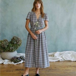 Christy Dawn Dress - The Dawn Dress - Azure Hunter Plaid - Size Small